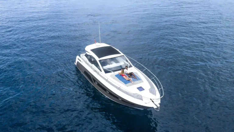 Charter boat under way on open blue water