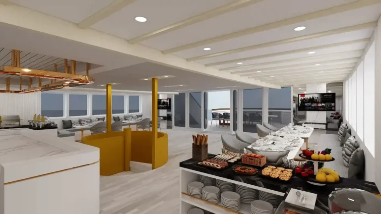 Open deck and lounge area aboard a charter boat