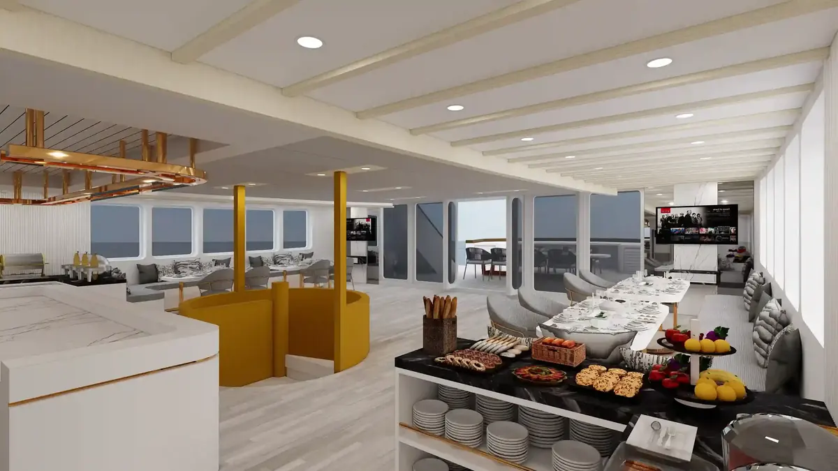 Open deck and lounge area aboard a charter boat