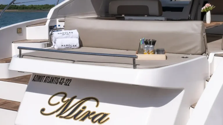 Open deck and lounge area aboard a charter boat
