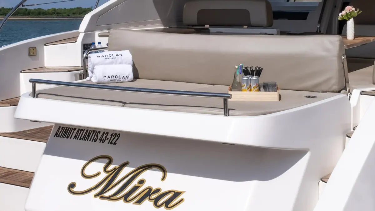 Open deck and lounge area aboard a charter boat