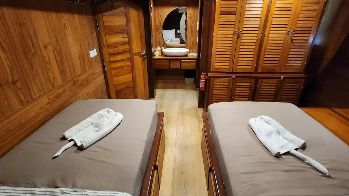 Open deck and lounge area aboard a charter boat